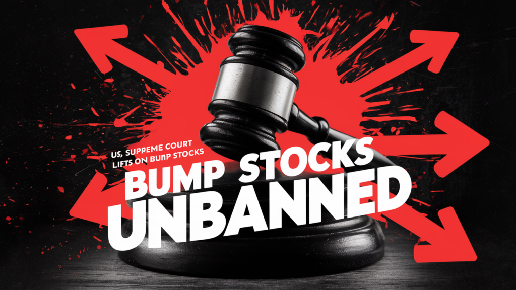 Supreme Court Lifts Ban on Bump Stocks in Landmark Decision In a pivotal ruling on Friday, the US Supreme Court lifted the ban on bump stocks, the rapid-fire gun accessory used in the 2017 Las Vegas mass shooting, marking a significant development in firearm regulation. The court's decision indicates that the government overstepped its authority by imposing the ban, a ruling that has generated substantial debate.